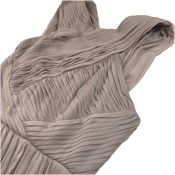 asos Maxi Gown Chiffon Formal Blush Dress-4 - Picture 6 of 16